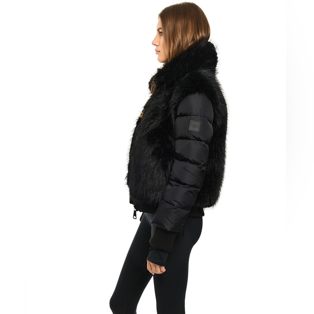 SAM. NYC Faux Fox Carlie Jacket Small BNWT - Picture 4 of 10